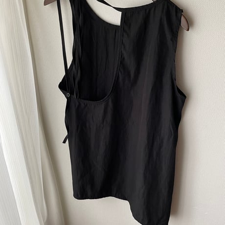 Back Open Nylon Sleeveless Top/F282