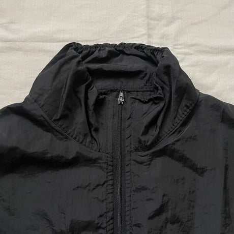 nylon  shirring zip-up tops/F264