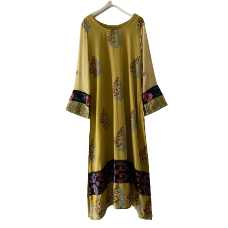 EthnicEmbroidery  vintage dress　/F083