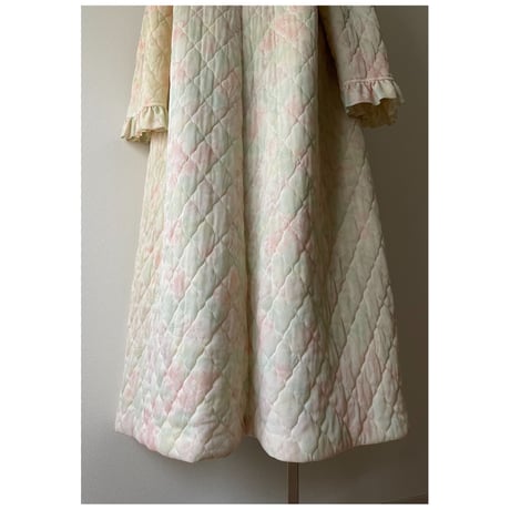 Vintage  Flower quilting  long dress/F174