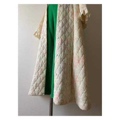 Vintage  Flower quilting  long dress/F174