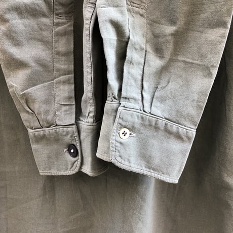 ヨーロッパ製　ヴィンテージ スイス軍　グランパシャツ　/F041