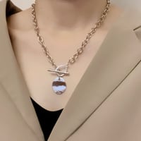 マンテルシルバープレートチェーンネックレス A/001