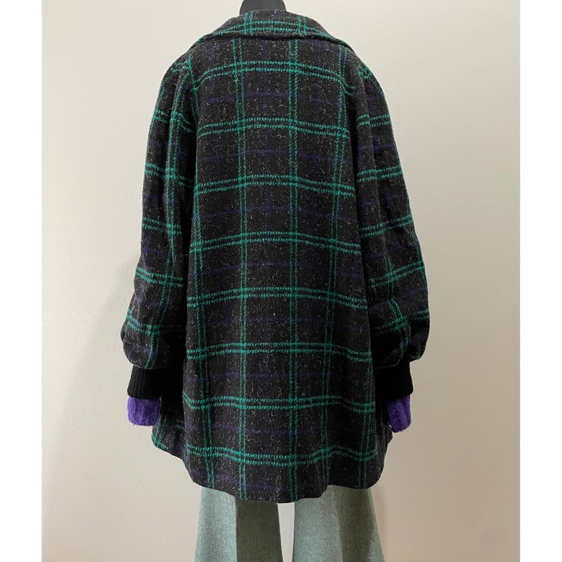 SPENCER DOUGLAS Check half coat/F193 | FEB.13