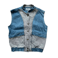 UTILITY DENIM VEST /F215