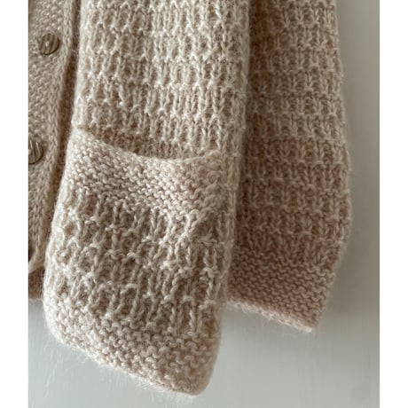 Hand  Knit mohair  cardigan /F186