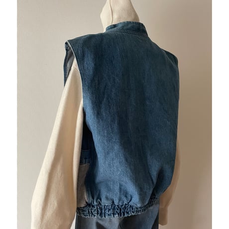 UTILITY DENIM VEST /F215