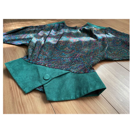USA Vintage 80”s Anthony Sicari ペイズリートップス  /F029