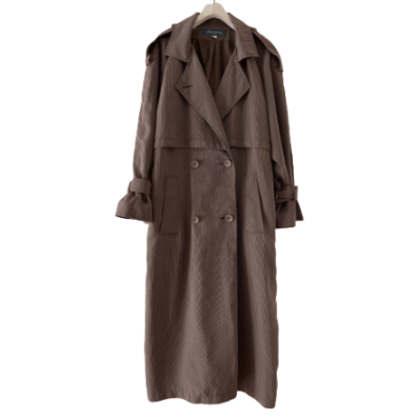 APROPOS vintage Over Check trench Coat  /F181