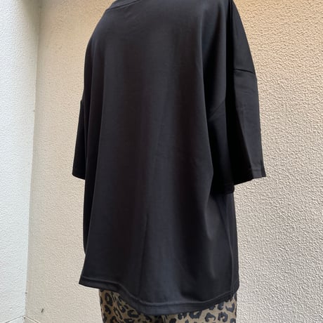 Shoulder Button & Drawstring Ruched T-Shirt/F256