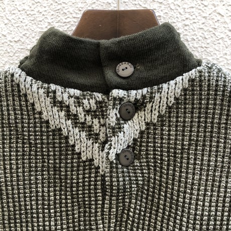 TRUSSARDI スタンドカラー幾何学　ニットワンピース  /F211