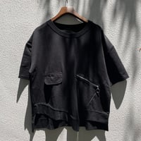 Shadow Zip Asymmetrical Tee/F259