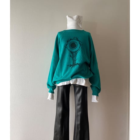 90's USA製 Hanes print sweat/F227