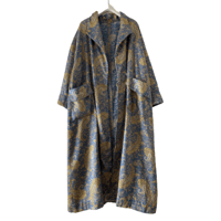 Paisley vintage gown long coat /F232
