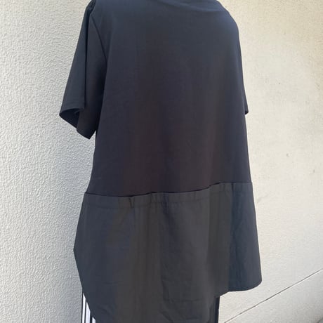 Asymmetric Pocket Drape Tee/F268