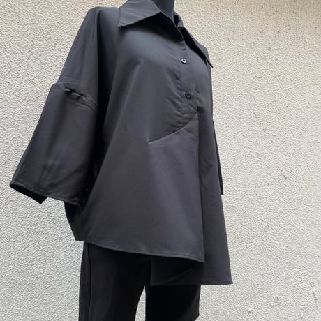Asymmetry Drape Shirt/F246