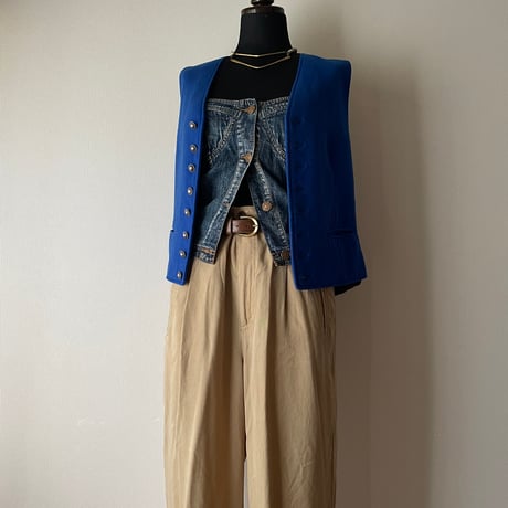 Royal Blue Vintage Vest/F270