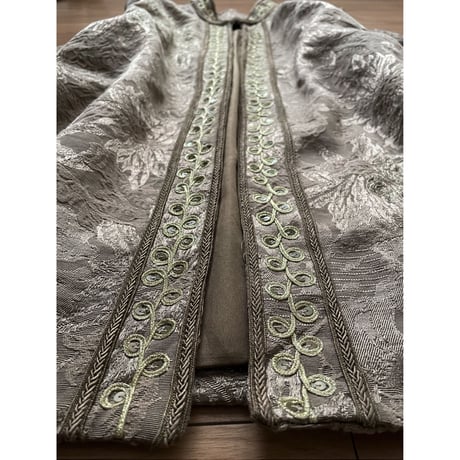 vintage Jacquard stand collar Flower Jacket　/F017