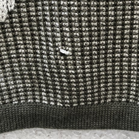 TRUSSARDI スタンドカラー幾何学　ニットワンピース  /F211