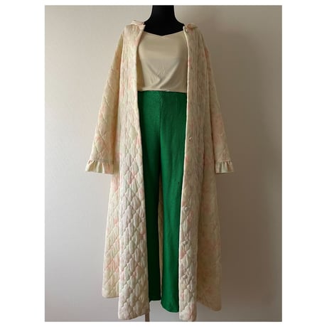 Vintage  Flower quilting  long dress/F174