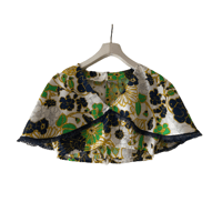 BIG collar Flower short tops　/F070