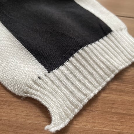 2Way Bicolor Knit Shoulder Tops/F273
