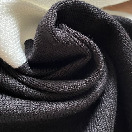2Way Bicolor Knit Shoulder Tops/F273