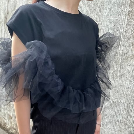 2way Tulle Frill Top /F281
