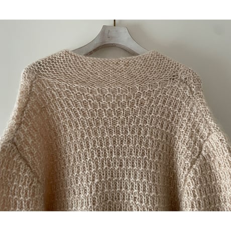 Hand  Knit mohair  cardigan /F186