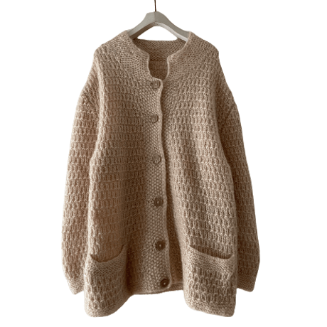 Hand  Knit mohair  cardigan /F186