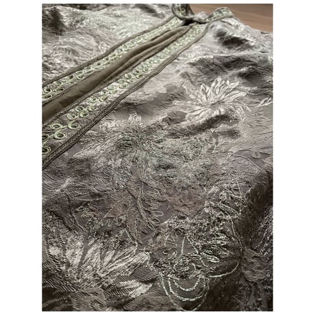 vintage Jacquard stand collar Flower Jacket　/F017