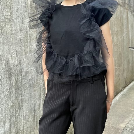 2way Tulle Frill Top /F281