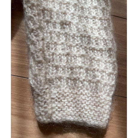 Hand  Knit mohair  cardigan /F186