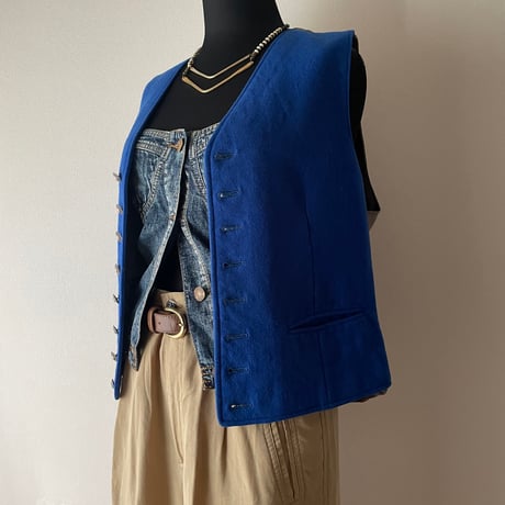 Royal Blue Vintage Vest/F270