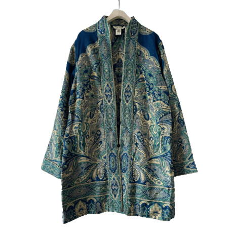 TRAVEL SMITH oriental jacquard jacket /F189