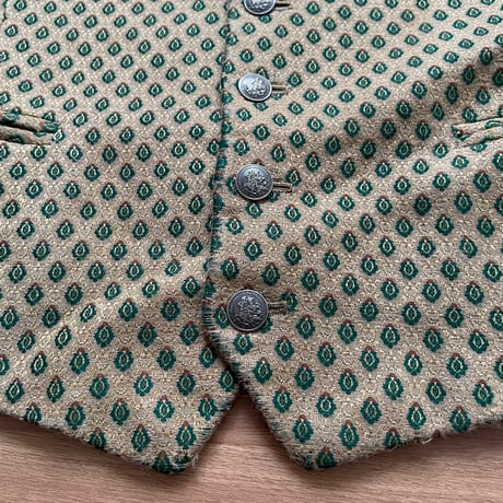 Vintage Jacquard Pattern Vest/F283