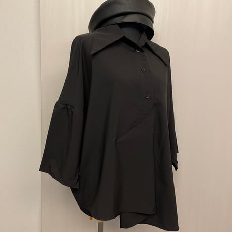 Asymmetry Drape Shirt/F246