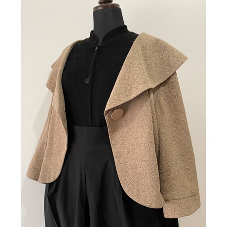 DORBY jacquard big collar jacket/F244