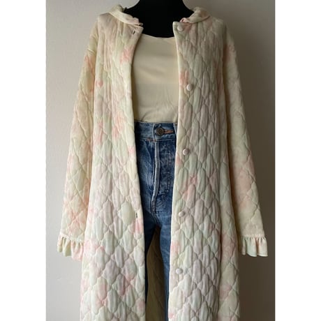 Vintage  Flower quilting  long dress/F174