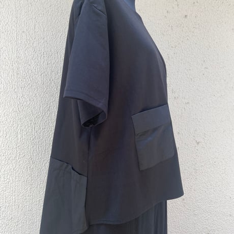 Asymmetric Pocket Drape Tee/F268