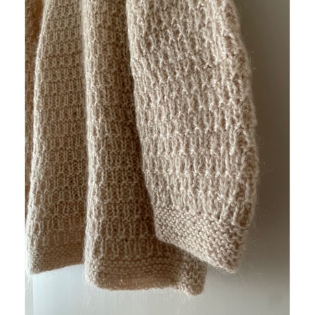 Hand  Knit mohair  cardigan /F186