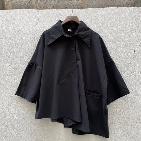 Asymmetry Drape Shirt/F246
