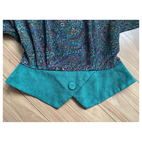 USA Vintage 80”s Anthony Sicari ペイズリートップス  /F029