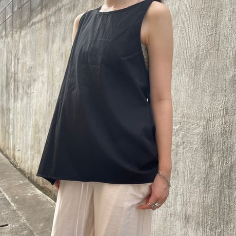 Back Open Nylon Sleeveless Top/F282