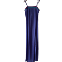 USA製　satin rainbow slit dress　/F071