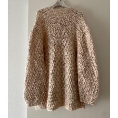 Hand  Knit mohair  cardigan /F186
