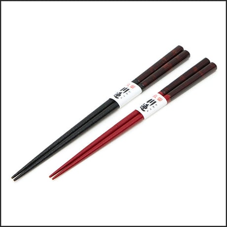 桜皮細工×川連漆器　夫婦箸　桜皮（樺細工）