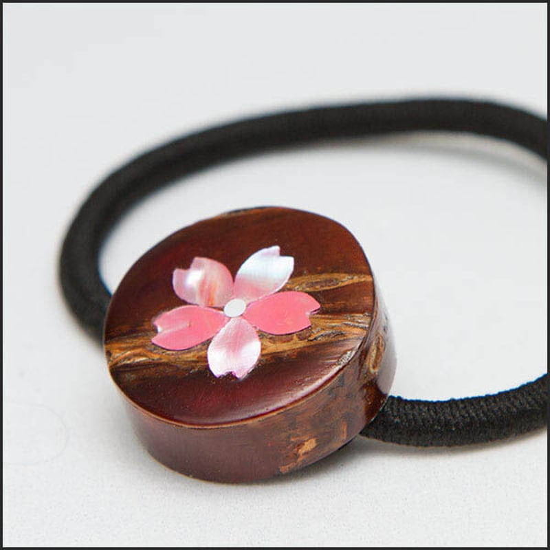 【出品セール♡】A-103♡ぶどうのヘアゴム 秋 桜皮細工 ヘアゴムセット（樺細工）当店オリジナル商品 | 角館桜皮細工