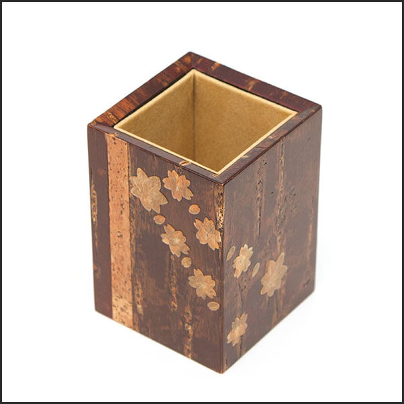 桜皮細工 ペンスタンド 春秋（樺細工） | 角館桜皮細工センター