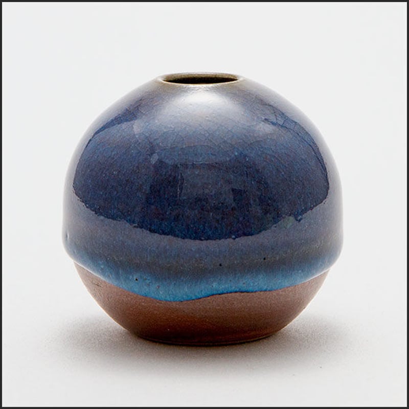 秋田の焼物 楢岡焼 一輪差ミニ | 角館桜皮細工センター